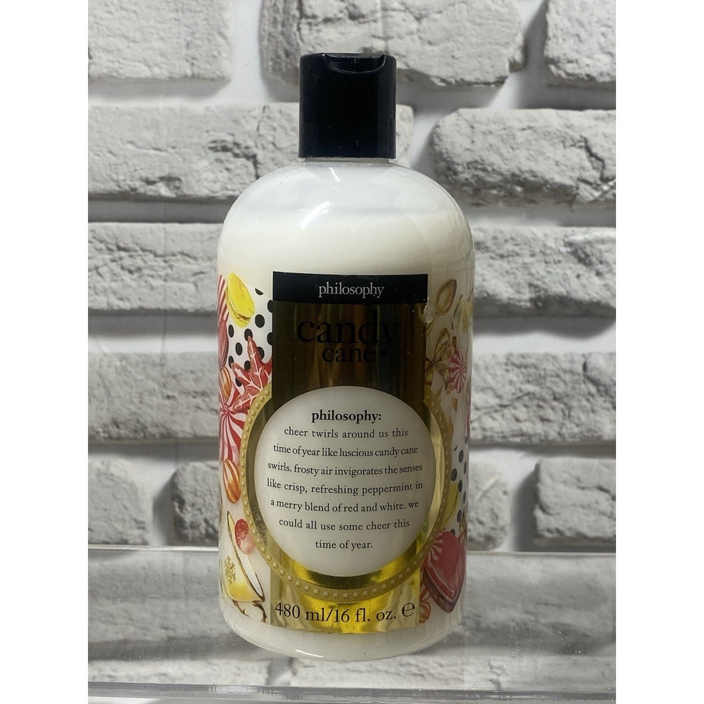 Philosophy Candy Cane 3-in-1 Shower Gel- Bubble Bath- Shampoo 16 fl oz New